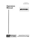 KOBELCO HYDRAULIC EXCAVATOR MD200BLC OPERATOR MANUAL