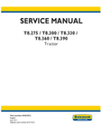 NEW HOLLAND T8.275, T8.300, T8.330, T8.360 AND T8.390 TRACTOR SERVICE MANUAL - PDF