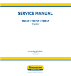 NEW HOLLAND TD65F, TD75F AND TD85F TRACTOR SERVICE MANUAL - PDF FILE