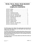 NEW HOLLAND TB100, TB110 AND TB120 MUDDER TRACTOR REPAIR MANUAL - PDF FILE