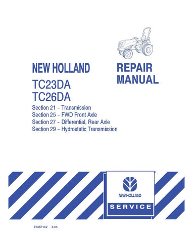 NEW HOLLAND TC23DA, TC26DA COMPACT TRACTOR SERVICE MANUAL - PDF FILE