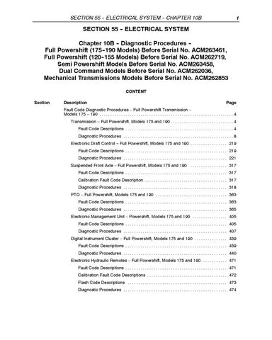 NEW HOLLAND TM120, TM130, TM140, TM155, TM175 AND TM190 TRACTOR DIAGNOSTIC MANUAL - PDF FILE