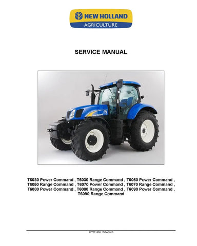 NEW HOLLAND T6030, T6050, T6070, T6080, T6090 TRACTOR SERVICE MANUAL - PDF FILE