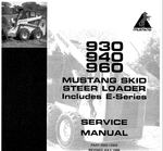 930, 940, 960 - Mustang Skid Steer Loader Service Repair Manual