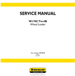 NEW HOLLAND W170C TIER 4B WHEELED LOADER SERVICE MANUAL - PDF FILE