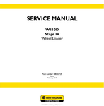 NEW HOLLAND W110D STAGE IV WHEELED LOADER SERVICE MANUAL - PDF FILE