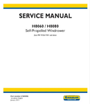 NEW HOLLAND H8060, H8080 SELF-PROPELLED WINDROWER SERVICE MANUAL 47487696 - PDF FILE