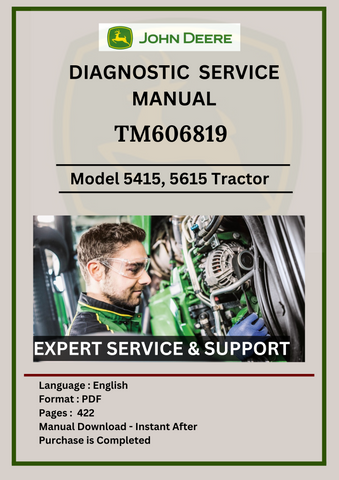 SERVICE MANUAL - JOHN DEERE 5415, 5615 AND 5715 TRACTOR  TM606819