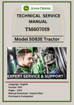 SERVICE MANUAL - JOHN DEERE  5083E AND 5093E TRACTOR  TM607019