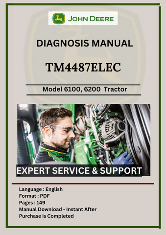 DIAGNOSIS MANUAL -  JOHN DEERE 6100, 6200, 6300, 6400   TRACTOR TM4487ELEC