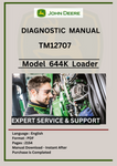 DIAGNOSTIC MANUAL - JOHN DEERE 644K HYBRID 4WD   LOADER TM12707