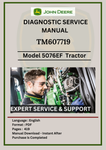 SERVICE  MANUAL -  JOHN DEERE  5076EF  TRACTOR  TM607719