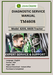 DIAGNOSTIC MANUAL -  JOHN DEERE 6205, 6605  TRACTOR TM4608