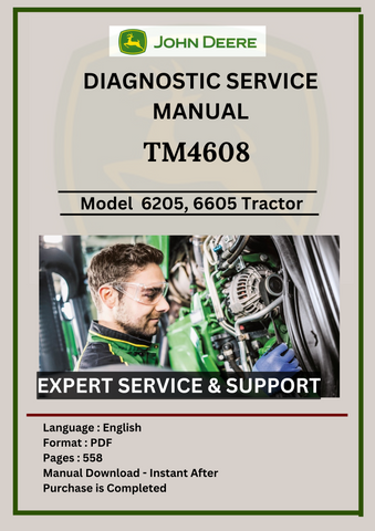 DIAGNOSTIC MANUAL -  JOHN DEERE 6205, 6605  TRACTOR TM4608