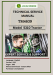 SERVICE MANUAL -  JOHN DEERE 5310 TRACTOR TM4639