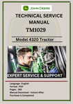 TECHNICAL MANUAL -  JOHN DEERE 4320 TRACTOR TM1029