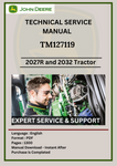 TECHNICAL  MANUAL -  JOHN DEERE  2027R AND 2032R COMPACT UTILITY TRACTOR TM127119