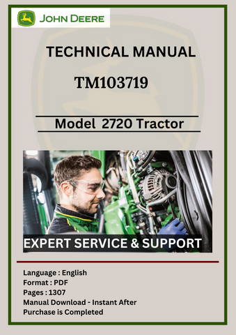 TECHNICAL MANUAL- JOHN DEERE 2720 COMPACT UTILITY TRACTOR TM103719