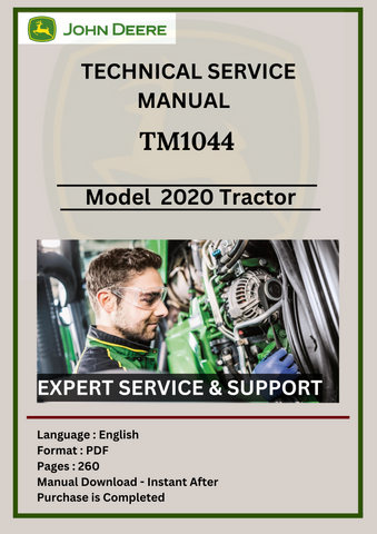 TECHNICAL MANUAL-  JOHN DEERE 2020 TRACTOR TM1044