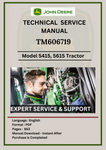 SERVICE MANUAL - JOHN DEERE 5415, 5615, AND 5715 TRACTOR  TM606719