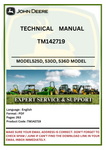 TECHNICAL  MANUAL- JOHN DEERE 525D, 530D, 536D HAY AND FORAGE DRAPER PLATFORM ALL INCLUSIVE  COMBINES TM142719