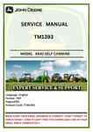 SERVICE MANUAL- JOHN DEERE 4930 SELF-PROPELLED SPRAYER  COMBINES TM1393