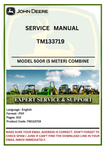 SERVICE MANUAL- JOHN DEERE 500R (5 METER) HAY AND FORAGE ROTARY PLATFORM COMBINES TM133719