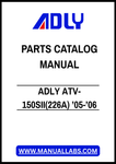 ADLY ATV-150SII(226A) ’05-’06 PARTS CATALOG MANUAL – PDF FILE