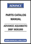ADVANCE AQUAMATIC 26BF 56261000 PARTS CATALOG MANUAL – PDF FILE