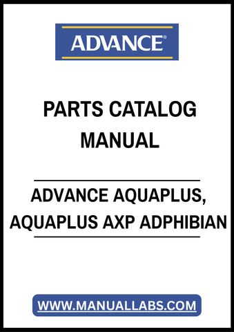 ADVANCE AQUAPLUS, AQUAPLUS AXP ADPHIBIAN PARTS CATALOG MANUAL – PDF FILE