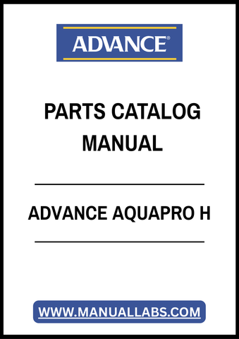 ADVANCE AQUAPRO H PARTS CATALOG MANUAL – PDF FILE