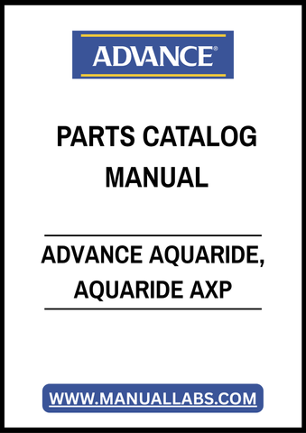 ADVANCE AQUARIDE, AQUARIDE AXP PARTS CATALOG MANUAL – PDF FILE