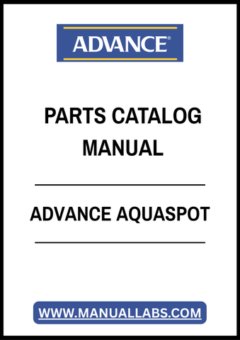 ADVANCE AQUASPOT PARTS CATALOG MANUAL – PDF FILE