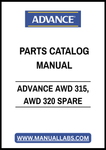 ADVANCE AWD 315, AWD 320 SPARE PARTS CATALOG MANUAL – PDF FILE