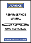 ADVANCE CAPTOR 4300B, 4800B MECHANICAL REPAIR SERVICE MANUAL – PDF FILE
