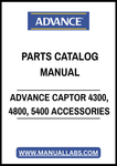 ADVANCE CAPTOR 4300, 4800, 5400 ACCESSORIES PARTS CATALOG MANUAL – PDF FILE