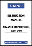 ADVANCE CAPTOR 4300, 4800, 5400 INSTRUCTION MANUAL – PDF FILE