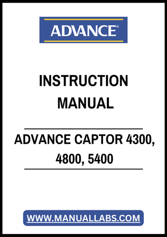 ADVANCE CAPTOR 4300, 4800, 5400 INSTRUCTION MANUAL – PDF FILE