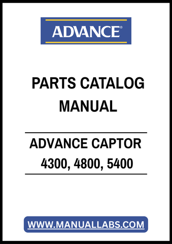 ADVANCE CAPTOR 4300, 4800, 5400 PARTS CATALOG MANUAL – PDF FILE