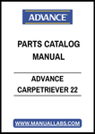 ADVANCE CARPETRIEVER 22 PARTS CATALOG MANUAL – PDF FILE
