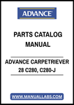 ADVANCE CARPETRIEVER 28 C280, C280-J PARTS CATALOG MANUAL - PDF FILE