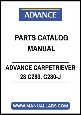 ADVANCE CARPETRIEVER 28 C280, C280-J PARTS CATALOG MANUAL - PDF FILE