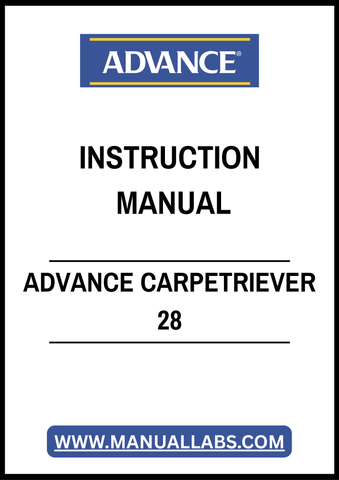 ADVANCE CARPETRIEVER 28 INSTRUCTION MANUAL – PDF FILE