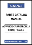 ADVANCE CARPETRON 18 FC450, FC450-5 PARTS CATALOG MANUAL - PDF FILE