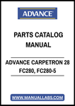 ADVANCE CARPETRON 28 FC280, FC280-5 PARTS CATALOG MANUAL - PDF FILE
