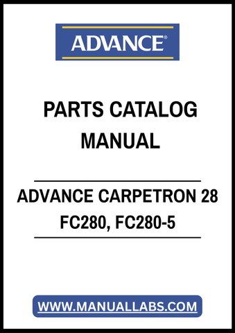 ADVANCE CARPETRON 28 FC280, FC280-5 PARTS CATALOG MANUAL - PDF FILE