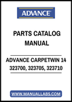ADVANCE CARPETWIN 14 323700, 323705, 323710 PARTS CATALOG MANUAL - PDF FILE