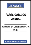 ADVANCE CONVERTAMATIC 210B PARTS CATALOG MANUAL - PDF FILE