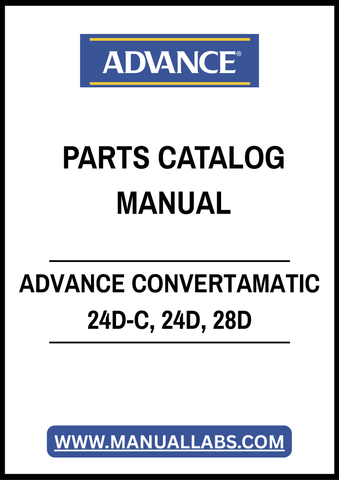 ADVANCE CONVERTAMATIC 24D-C, 24D, 28D PARTS CATALOG MANUAL - PDF FILE