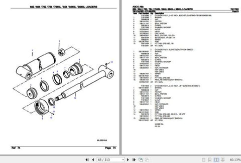 AGCO ALLIS LOADERS 682, 684, 782, 784, 784SL, 884, 884SL, 984SL SPARE PARTS CATALOGUE MANUAL 79017693 - PDF FILE